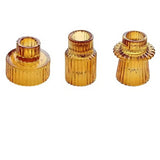 Roomtery Ribbed Glass Mini Desk Candle Holders Set, view 5