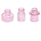 Roomtery Ribbed Glass Mini Desk Candle Holders Set, view 6