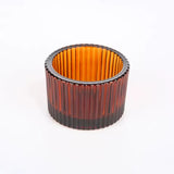 Roomtery Ribbed Glass Tealight Candle Holder Set, view 6