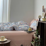 Roomtery Romantic Blue & Pink Floral Lace Bedding Set, view 3
