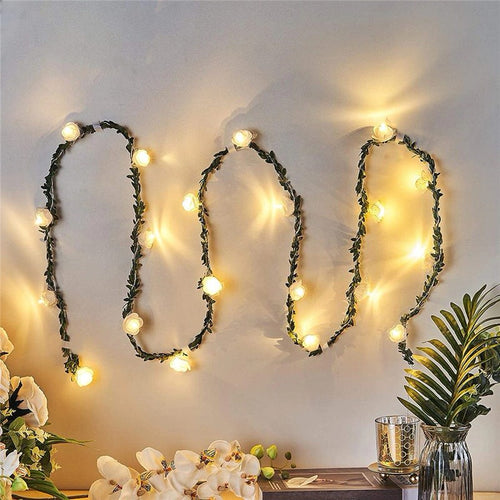 Roomtery Rose Flower Vine String Lights