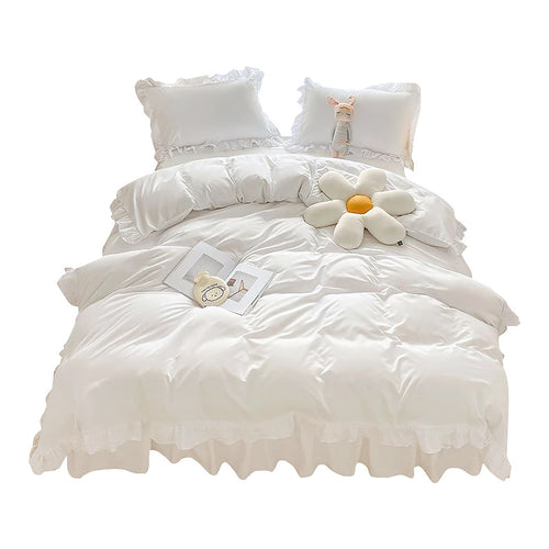 Roomtery Ruffle Lace Bedding Set