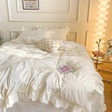 Roomtery Ruffled Seersucker Cute Bedding Set, view 2