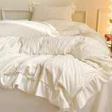 Roomtery Ruffled Seersucker Cute Bedding Set, view 5