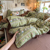 Roomtery Sage Forest Kitty Aesthetic Bedding Set, view 2