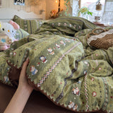 Roomtery Sage Forest Kitty Aesthetic Bedding Set, view 3