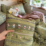 Roomtery Sage Forest Kitty Aesthetic Bedding Set, view 4
