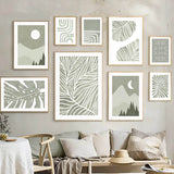 Roomtery Sage Green Aesthetic Ornaments Canvas Posters, view 3