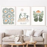 Roomtery Sage Green Cut Outs Canvas Posters, view 2