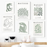 Roomtery Sage Green Cut Outs Canvas Posters, view 3