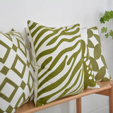 Roomtery Sage Green Embroidery Throw Pillow Cover, view 2