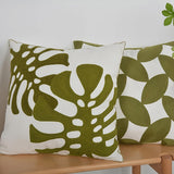 Roomtery Sage Green Embroidery Throw Pillow Cover, view 3