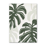 Roomtery Sage Green Monstera Leaves Canvas Posters, view 4