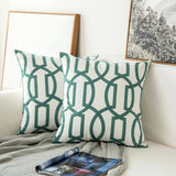 Roomtery Sage Green Patterns Cushion Cover, view 2