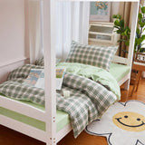 Roomtery Sage Green Plaid Dorm Bedding Set, view 4