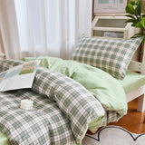 Roomtery Sage Green Plaid Dorm Bedding Set, view 5
