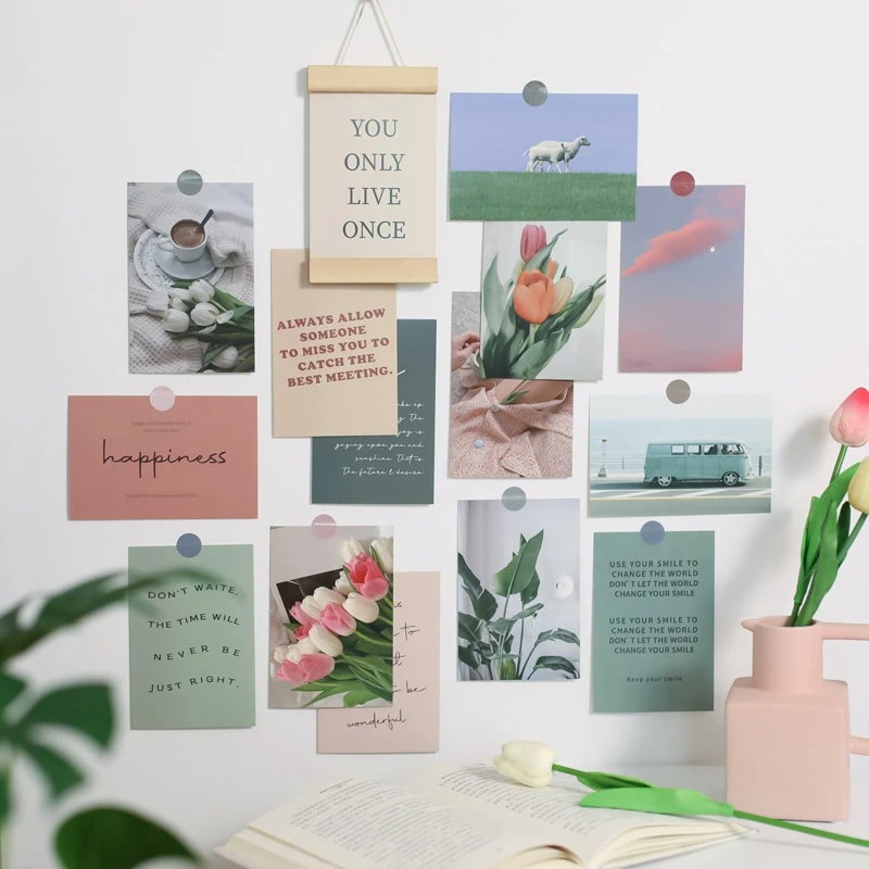 Roomtery Color Shades & Quotes Wall Collage Cards