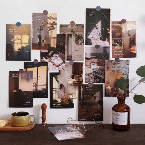 Roomtery Shades of Dark Academia Wall Collage Cards