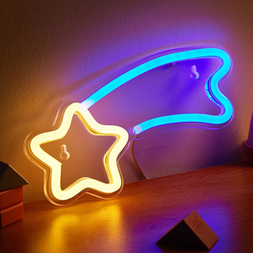 Roomtery Shooting Star LED Wall Neon Sign