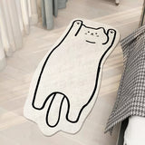 Roomtery Simple Kawaii Cat Accent Bedside Rug, view 5