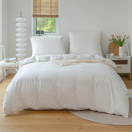 Roomtery Simple Soft Cotton Duvet Cover & Sham Set