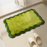 Roomtery Simple Wavy Green Floor Mat, view 3