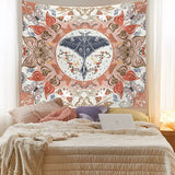Roomtery Skull Moth Boho Tapestry, view 3