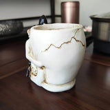 Roomtery Skull with Butterflies Gothic Makeup Brush Holder, view 5