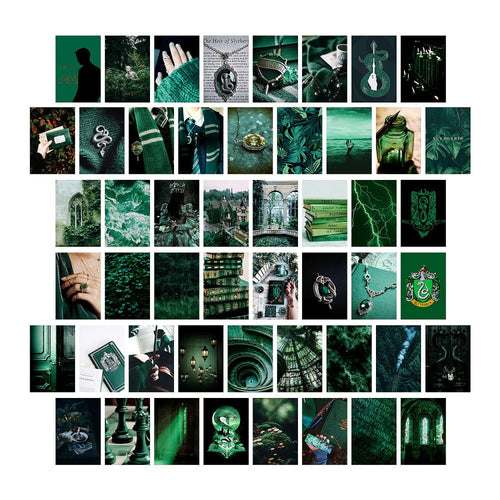 Roomtery Slither Green Wall Collage Cards