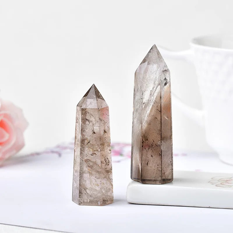 Roomtery Smoky Quartz Crystal Tower