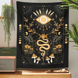 Roomtery Snake & Mushrooms Tapestry, view 2