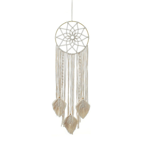 Roomtery Snowflake Fringe Macrame Dreamcatcher
