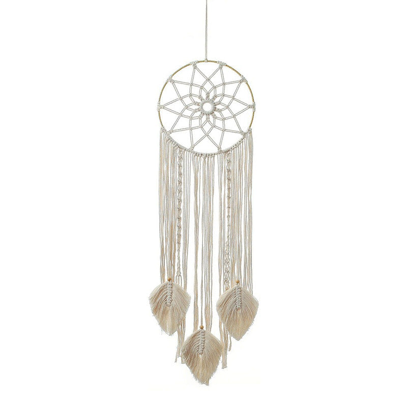 Roomtery Snowflake Fringe Macrame Dreamcatcher