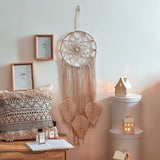 Roomtery Snowflake Fringe Macrame Dreamcatcher, view 2