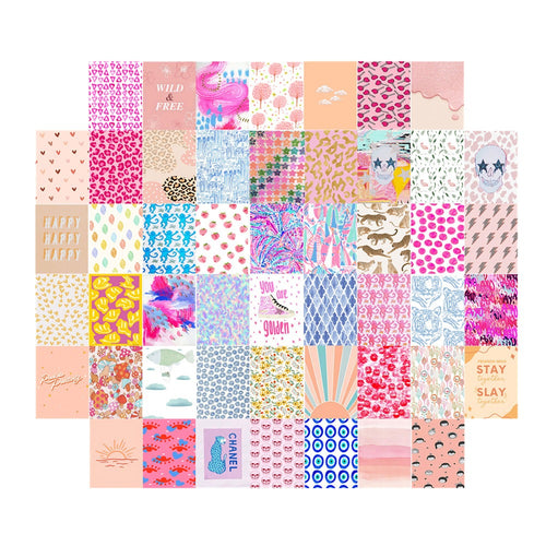 Roomtery Preppy Patterns Wall Collage Cards