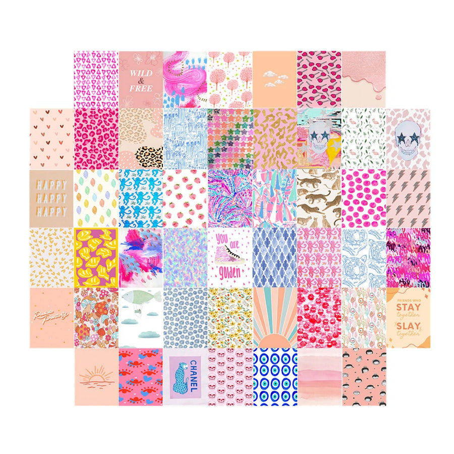 Roomtery Preppy Patterns Wall Collage Cards