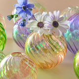 Roomtery Spiral Glass Mini Ball Vase (3 Pack), view 2