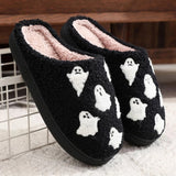 Roomtery Spooky Ghost Soft Plush House Slippers, view 4