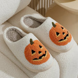 Roomtery Spooky Pumkin Soft Plush House Slippers, view 2