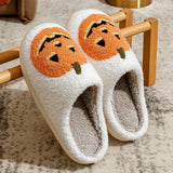 Roomtery Spooky Pumkin Soft Plush House Slippers, view 3