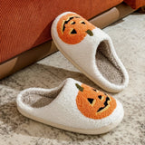 Roomtery Spooky Pumkin Soft Plush House Slippers, view 4