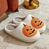 Roomtery Spooky Pumkin Soft Plush House Slippers, view 5