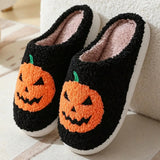Roomtery Spooky Pumkin Soft Plush House Slippers, view 6