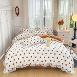Roomtery Spring Flowers Print Lace Bedding Set, view 2
