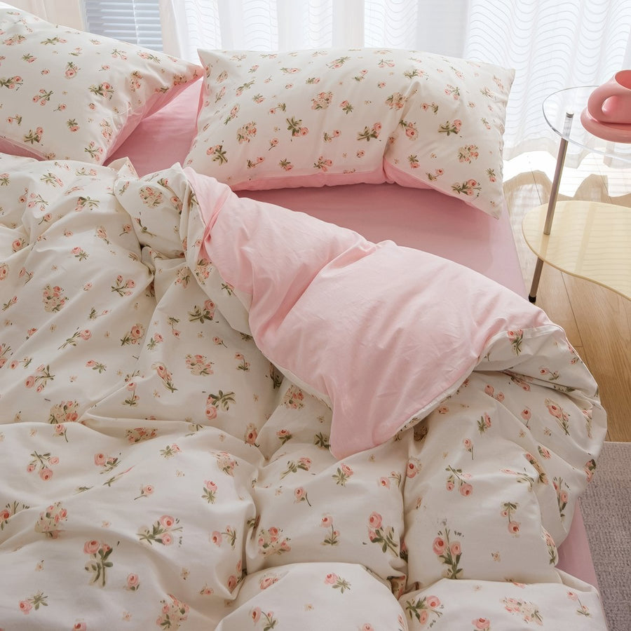 Roomtery Spring Roses Pale Pink Bedding Set