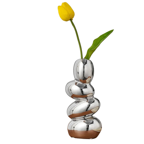Roomtery Staked Stones Modern Ceramic Vase