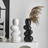 Roomtery Staked Stones Modern Ceramic Vase, view 5