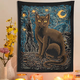 Roomtery Starry Night Cat Tapestry, view 2