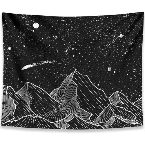 Roomtery Starry Night Mountains Tapestry