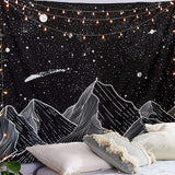 Roomtery Starry Night Mountains Tapestry, view 2